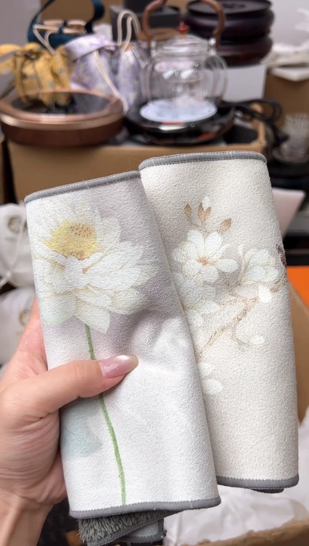 禾墨莲花茶巾