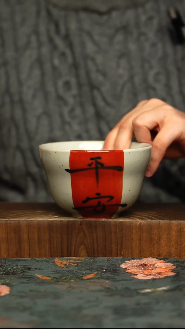 杯釉下彩手工手绘同款陶器