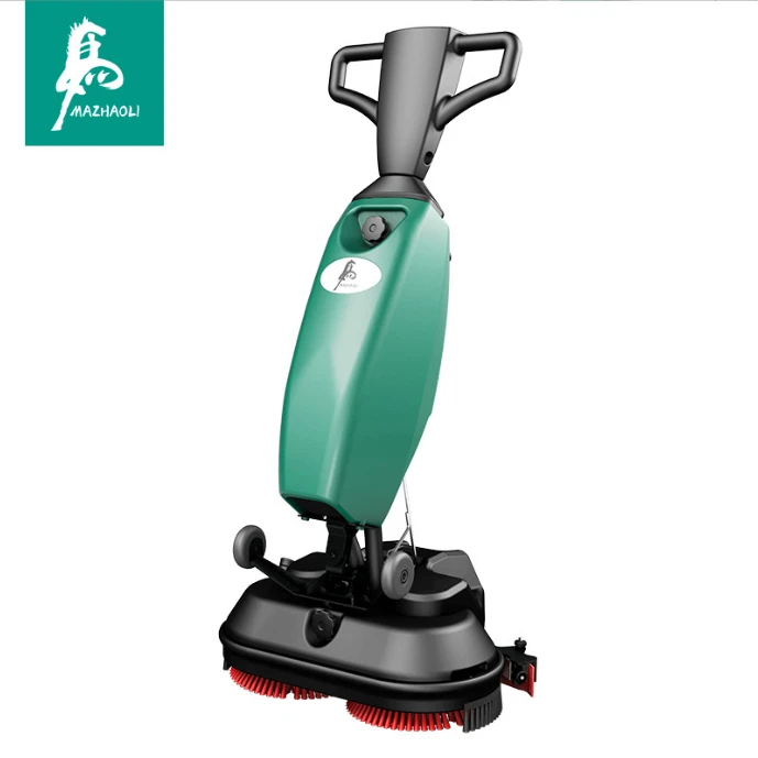 工业商用酒店车间家用超市别墅双刷小型洗地机工厂手推式吸拖一体