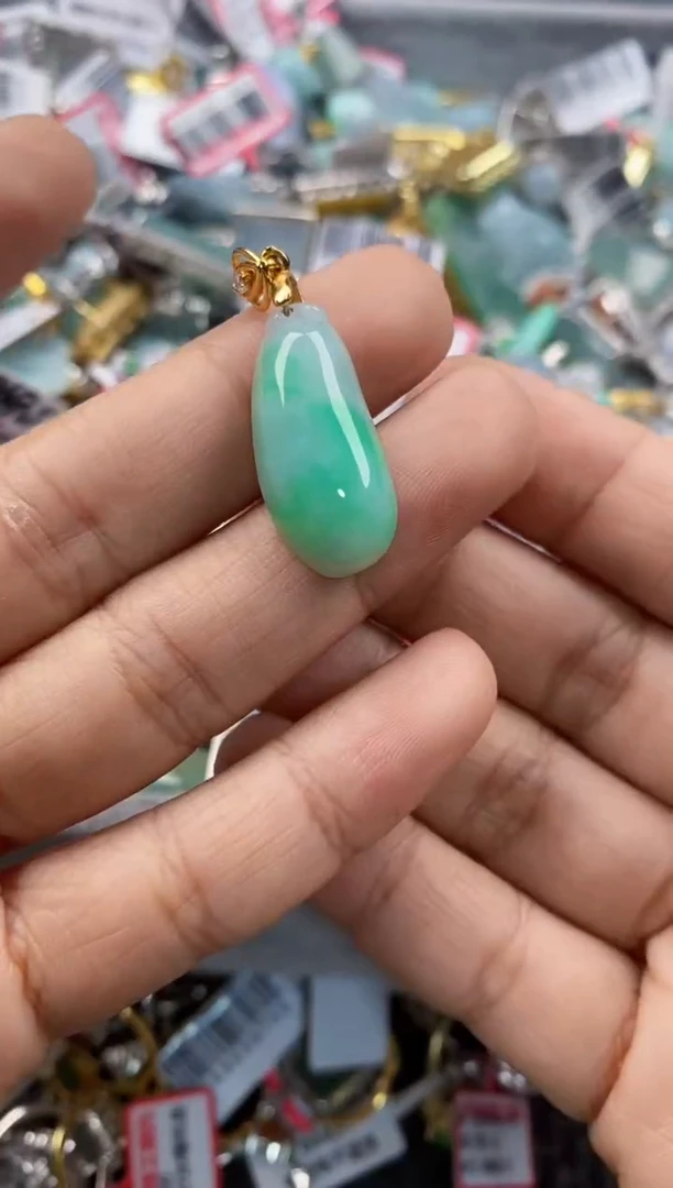 银S925镶嵌戒指翡翠444      1