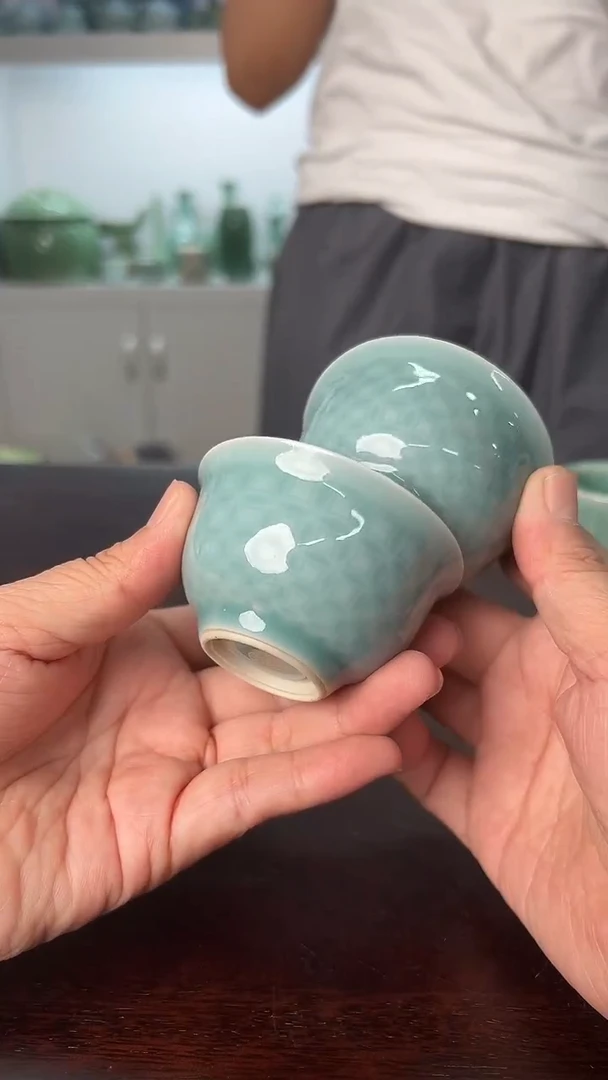 龙泉云间青瓷小米茶器
