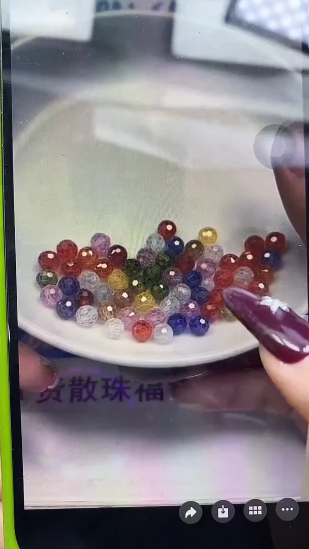 未镶嵌天然锆石散珠B2073 彩锆石切面6mm10个8元