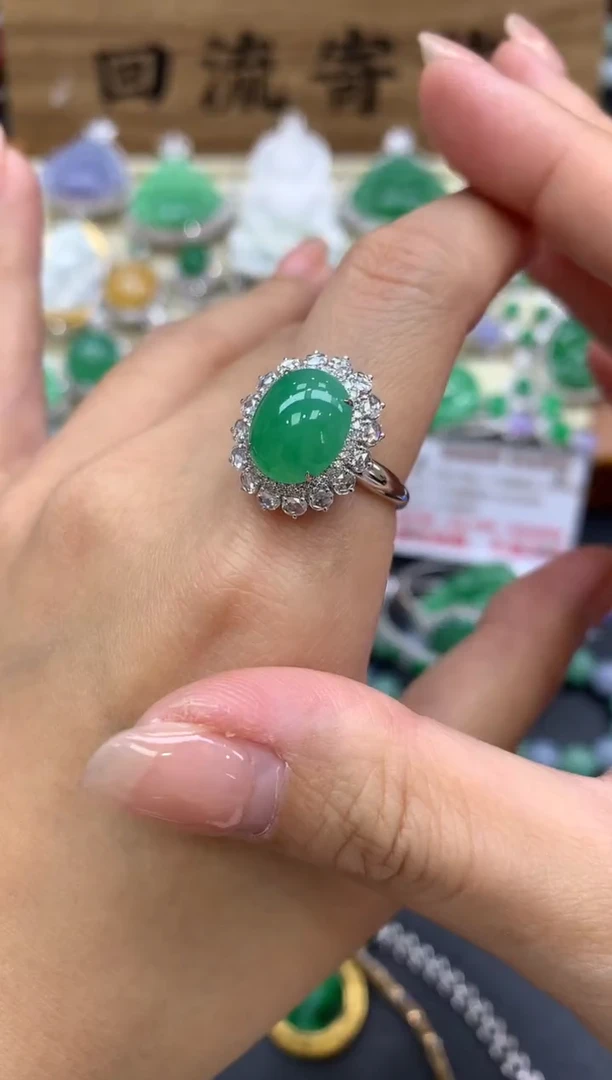 【闪购商品】翡翠戒指18K金镶嵌433-中国好珍宝