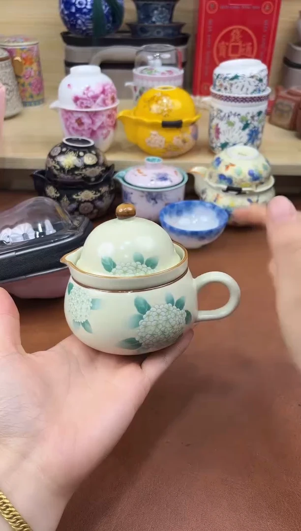 陶陶瓷茶具摆件旅行套组