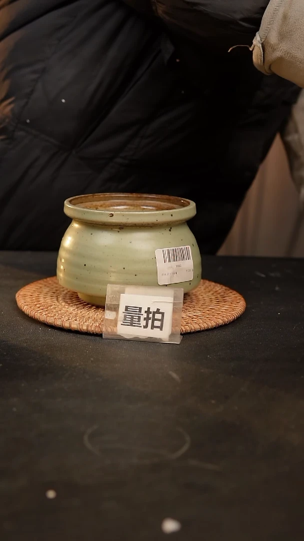 【闪购商品】瓷片泥泥手工花盆口10高9