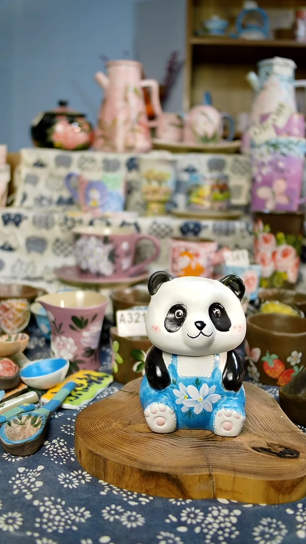 瓷片设计师款手绘釉下五彩陶瓷