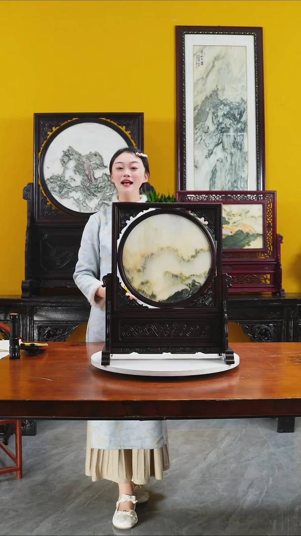 石材慨*慷天然大理石摆件