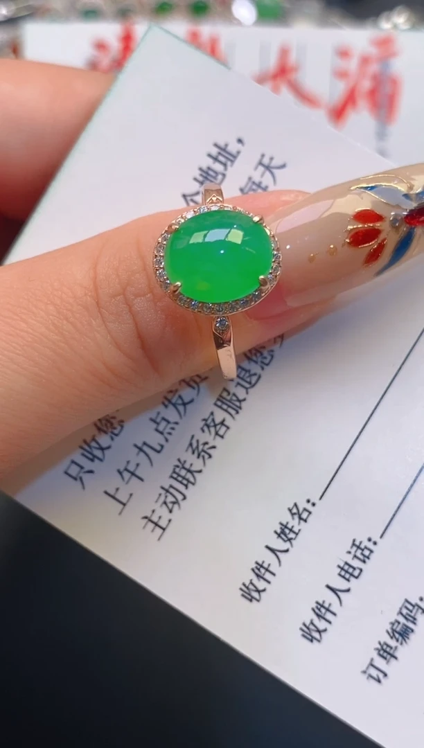 【闪购商品】翡翠耳饰银S925镶嵌天然A货翡翠1