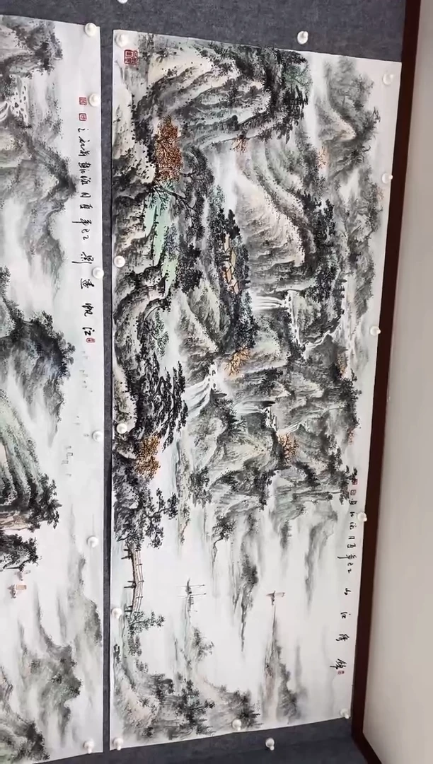 国画天***堂沈泳江 手绘 小六尺180*70cm