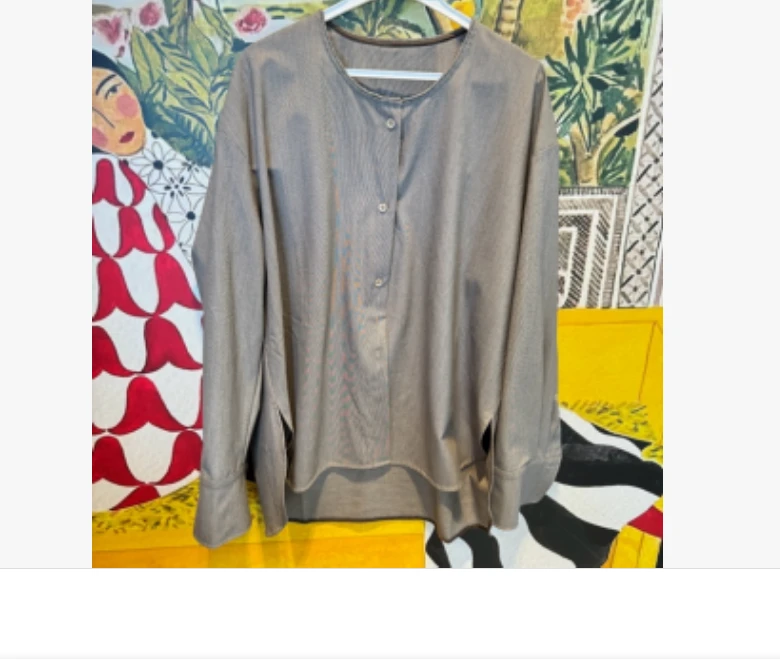 【大G精选】“都市轻氧” 侧开叉u下摆磨毛圆领边衬衫