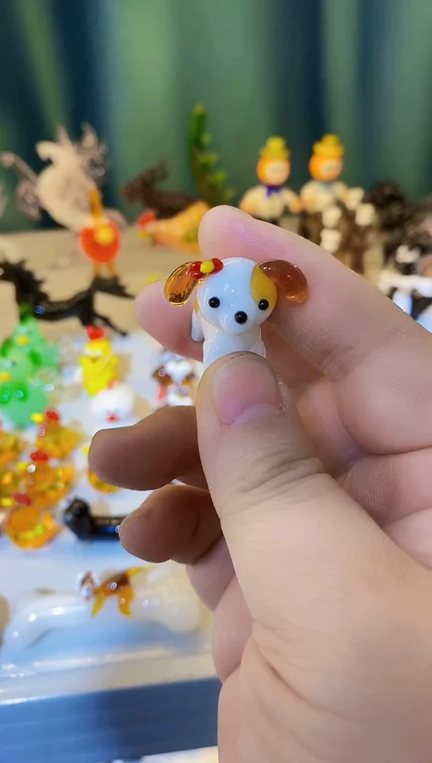 琉璃手工艺品小狗