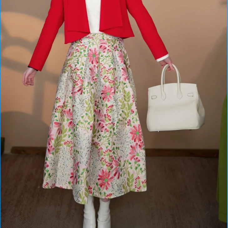 小井定制私服.。【花织】新款碎花裙百搭时尚款J24W252