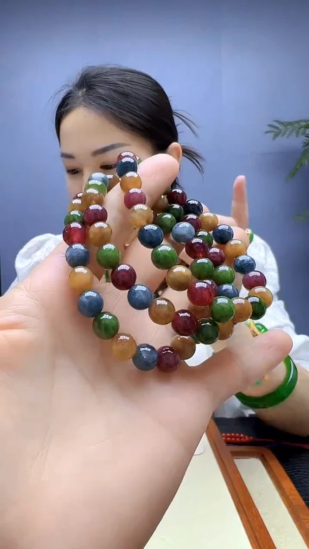 静柏甄选diy严选黑美人手链8mm