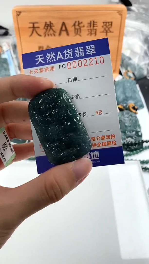 颈饰未镶嵌翡翠 多样性随机一件发货 方九龙牌68