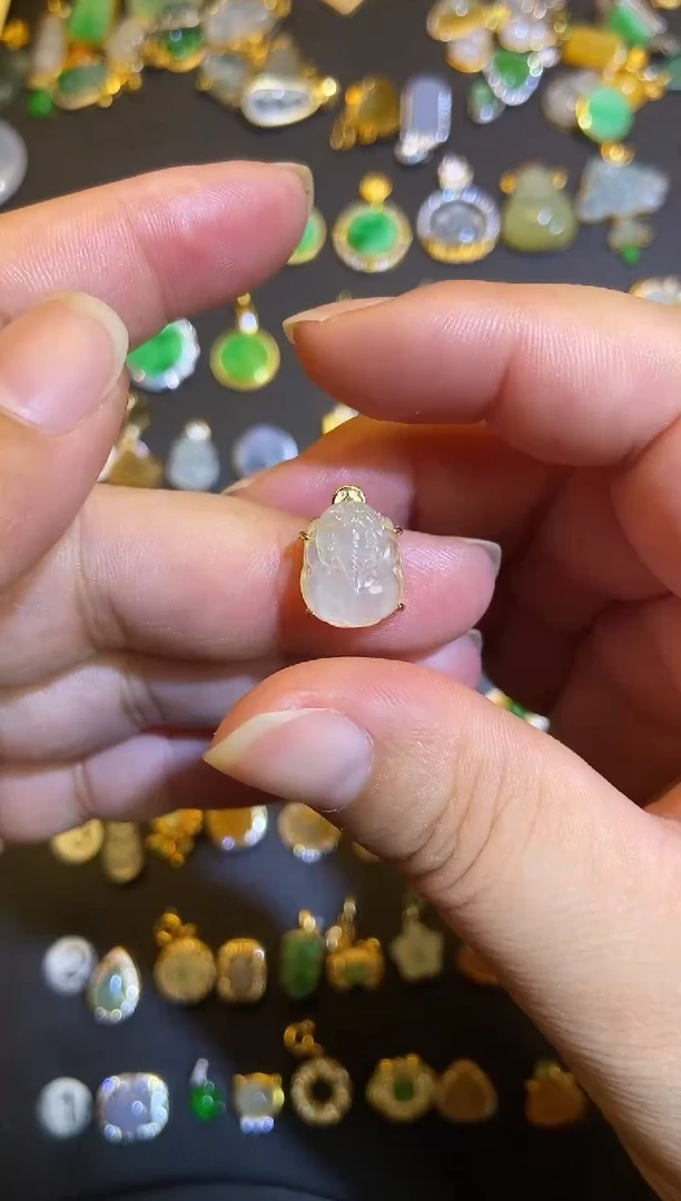 吊坠(不含链)银S925镶嵌翡翠1