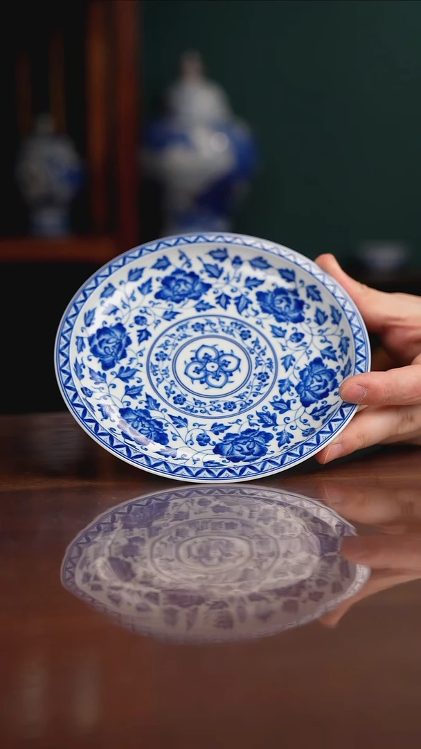 晓月柴窑 缠枝牡丹