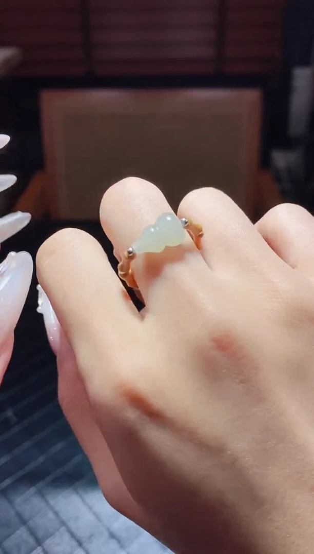 未镶嵌戒圈和田玉00110和田玉指环