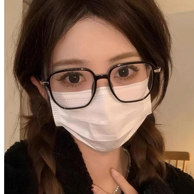 【0796】古希腊掌管墨镜的神超轻韩版茶色大框韩系防辐射豹纹眼镜