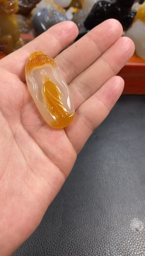 玛瑙/玉髓挂件未镶嵌兰***61