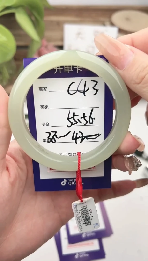 未镶嵌手镯和田玉微色差C43