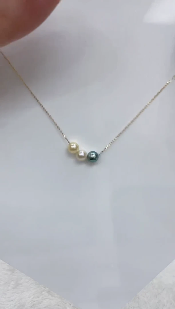 【闪购商品】海水珍珠颈饰银S925镶嵌海水珍珠项链