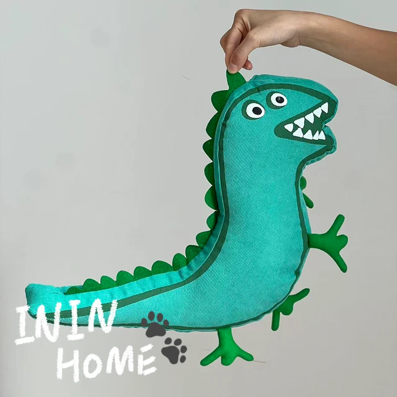 ININHOME新款双面乔治的恐龙先生毛绒玩具抱枕男孩娃娃公仔送宝