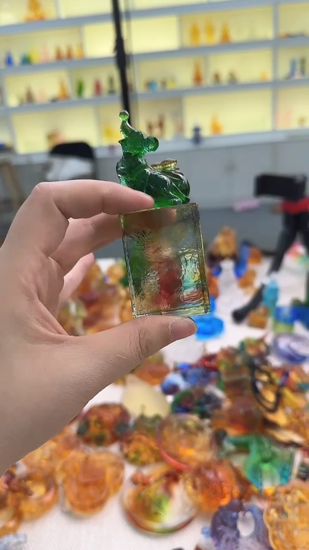 手工艺品琉璃鼠鼠印章
