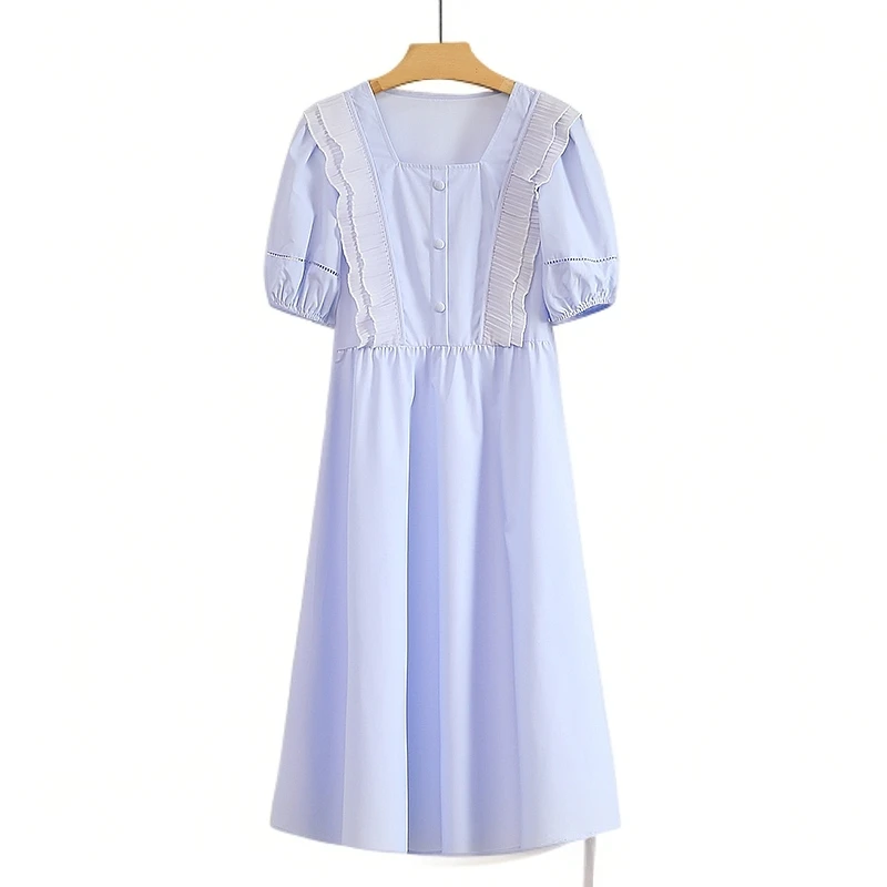 L2614-伍莎服饰云仓百搭时尚新款连衣裙夏季#SZY46L113