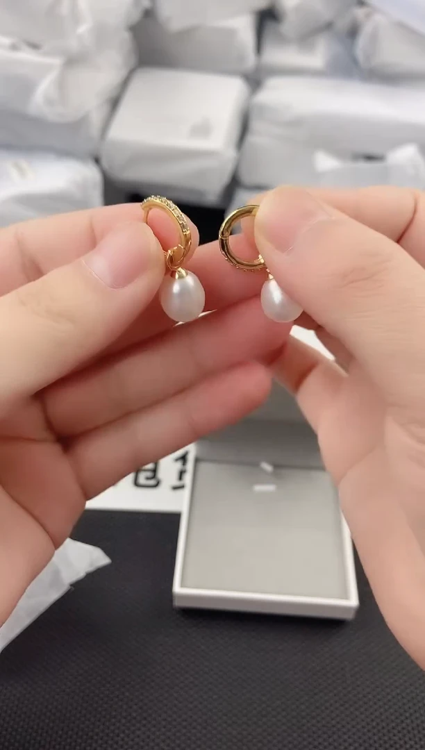 未镶嵌耳饰淡水珍珠ed1043