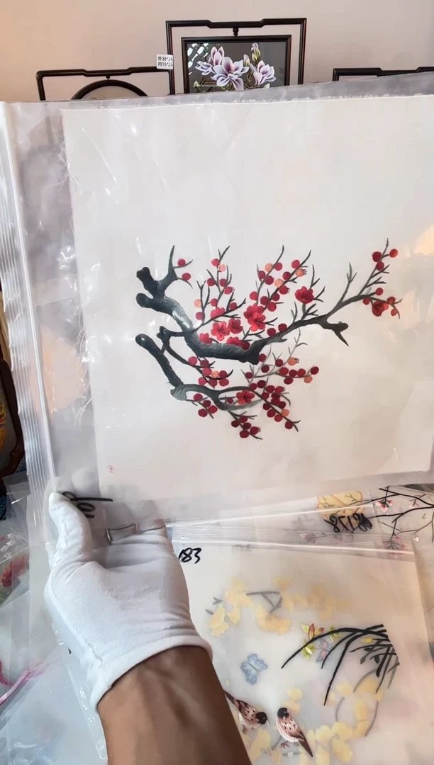 织绣169纯手工苏绣双面绣绣布