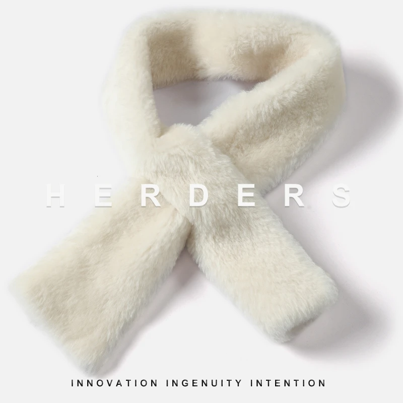 HERDERS  “小软羊系列”皮毛一体围巾配饰 40857