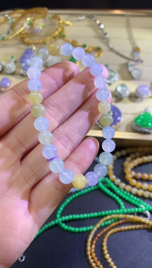 未镶嵌手串翡翠手串|2400+240