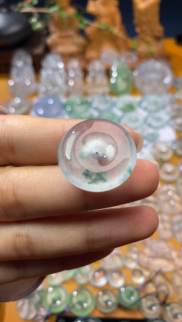 翡翠未镶嵌颈饰平安扣23.8*5.8