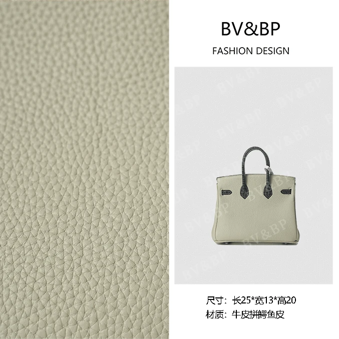 BV&BP· 原创设计 真皮高定手提单肩包  BV25-鳄鱼水晶灰