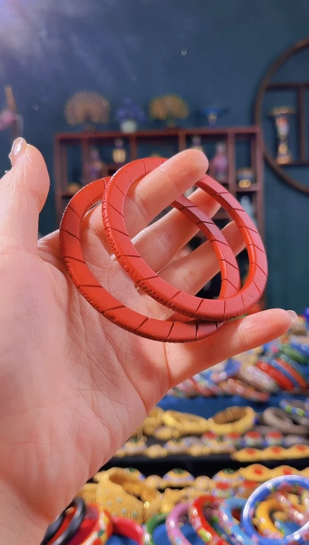 【闪购商品】非遗技艺雕漆手镯一对 圈60