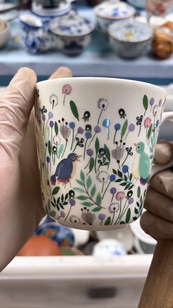 瓷片英歌瓷器满19.9包邮