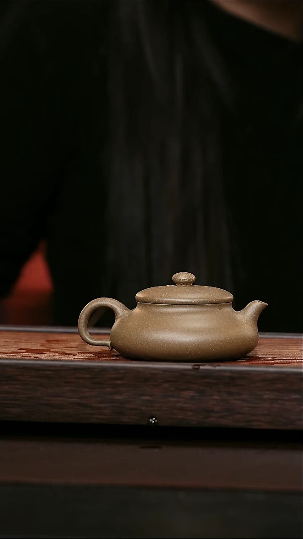 茶壶紫砂原矿紫砂壶  矮梨 底喜鹊  140cc