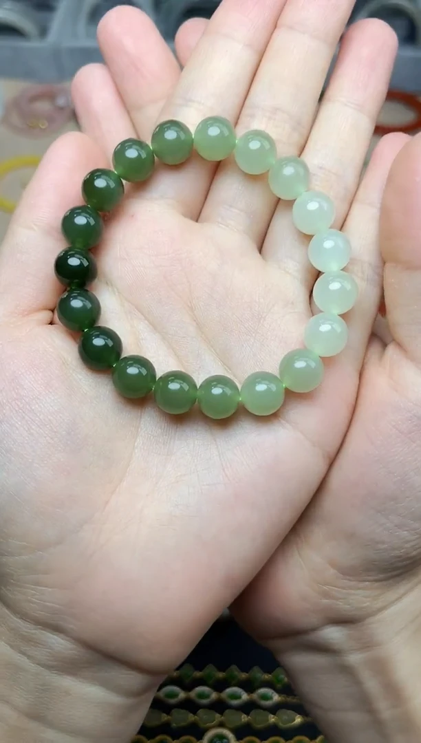 手串未镶嵌和田玉晴水渐变手串06