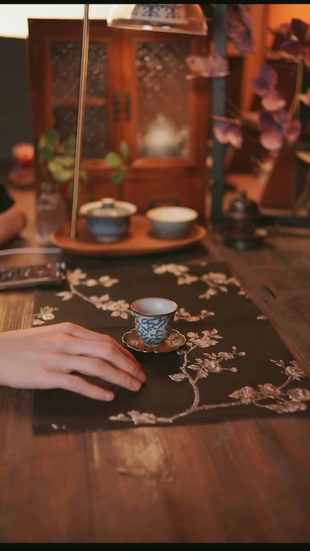 其他茶器 青花手绘祥云铃铛杯