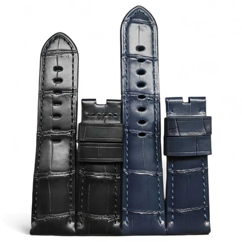 【半包边沛纳海】【工厂直售】适配于针扣折叠扣款的美洲鳄鱼皮表带