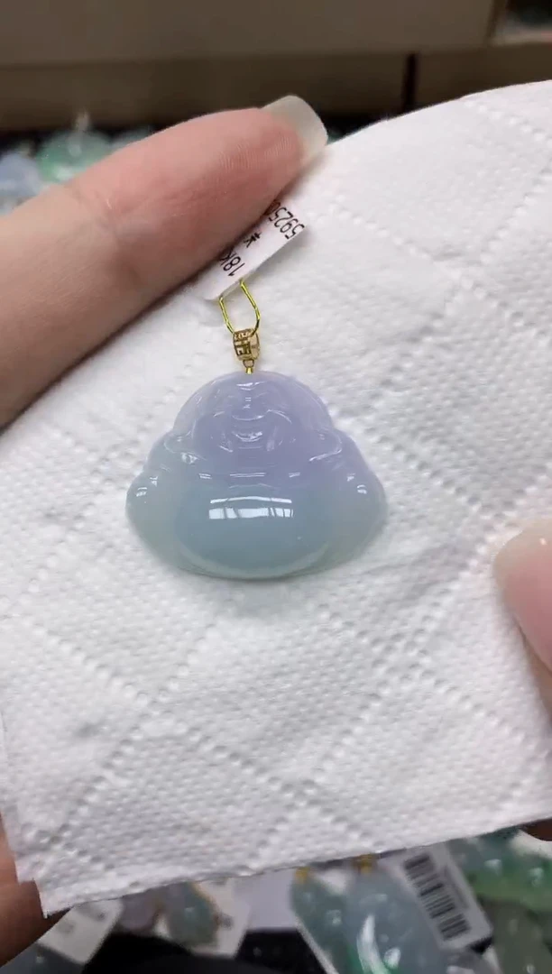颈饰18K金镶嵌翡翠1111