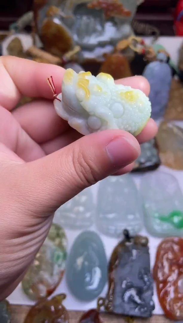 颈饰未镶嵌翡翠金蟾