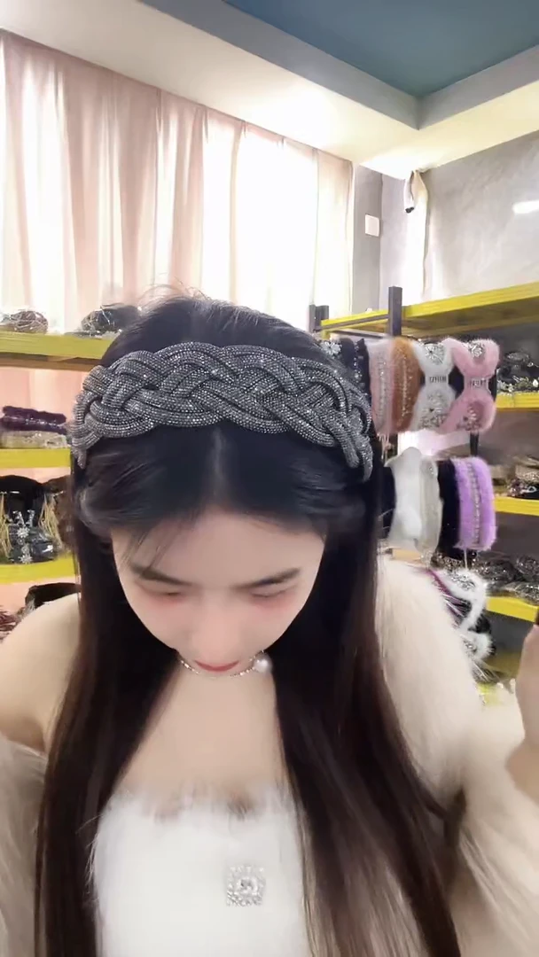 合金布艺窄版灰色麻花