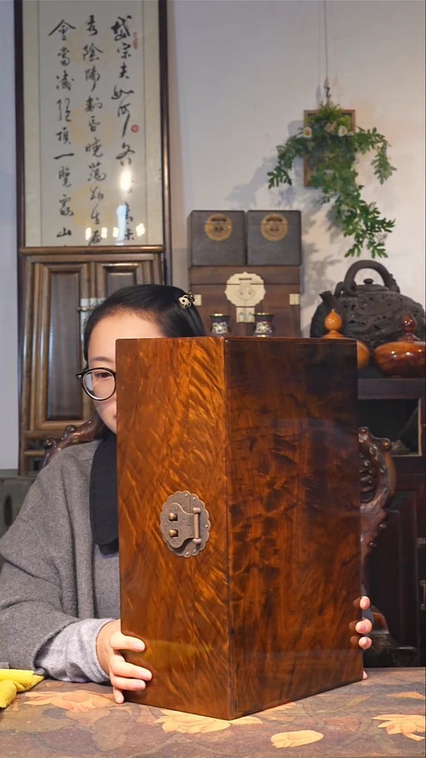 金丝楠小叶桢楠【61】满花纹  一木一器首饰藏盒