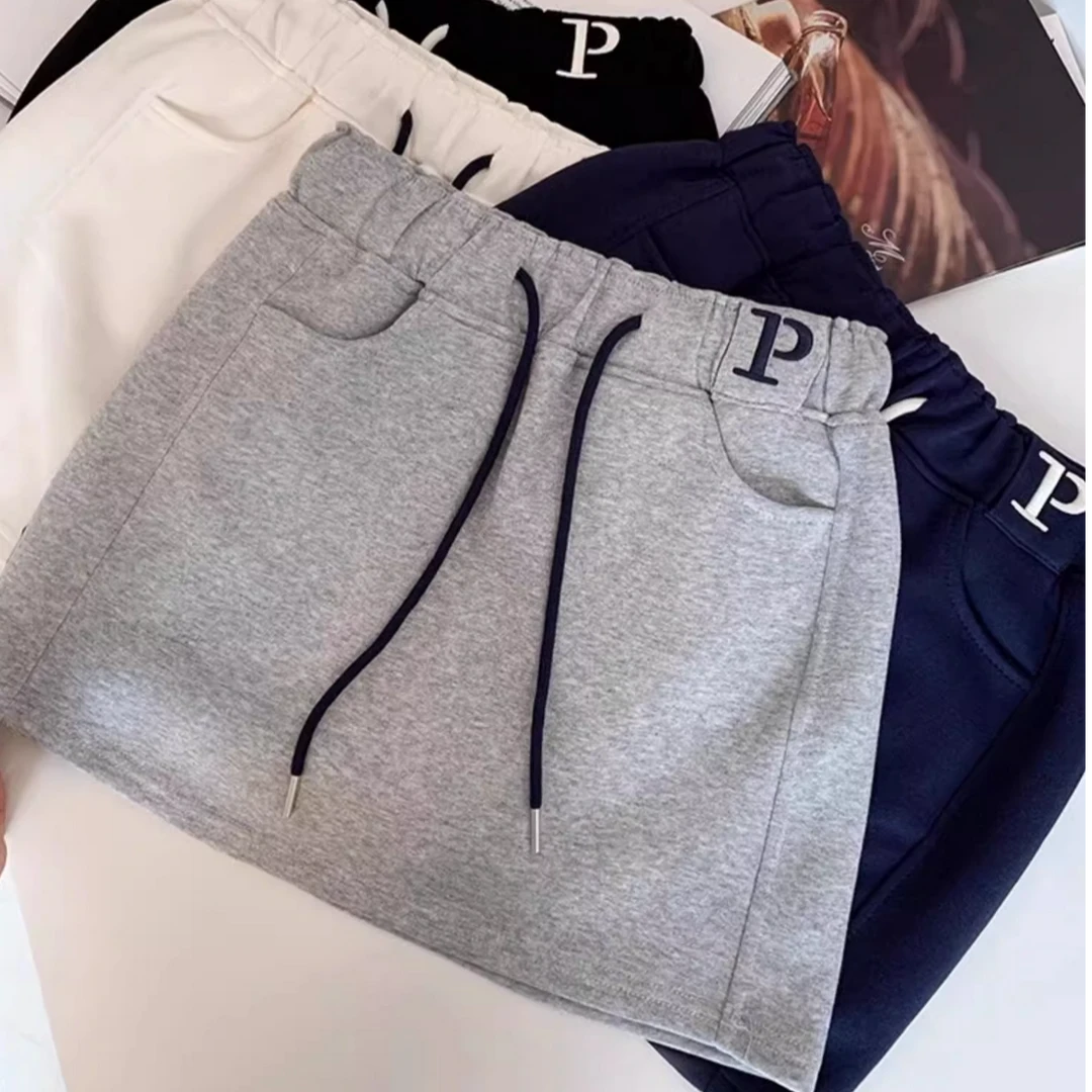 灰色短款运动卫裙裤女2025春季新款高腰防走光短裤包臀A字半身裙