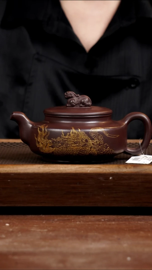 茶壶紫砂老紫泥400CC