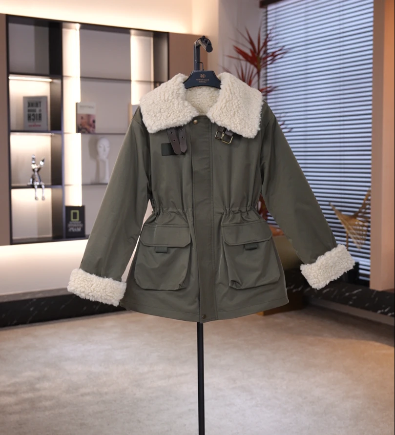 CocoHerben2024冬季新品时尚港风、复古新款加厚派克服外套LY5156
