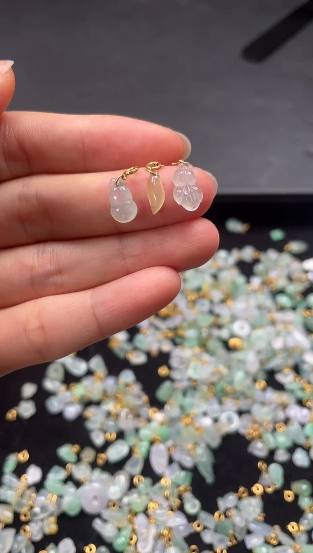 翡翠银S925镶嵌吊坠(不含链)3个  623