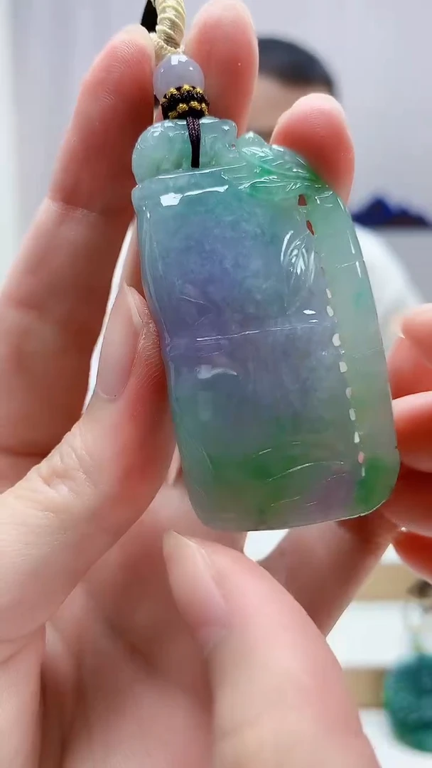 未镶嵌定制翡翠4898zm-毛货挂件竹节139