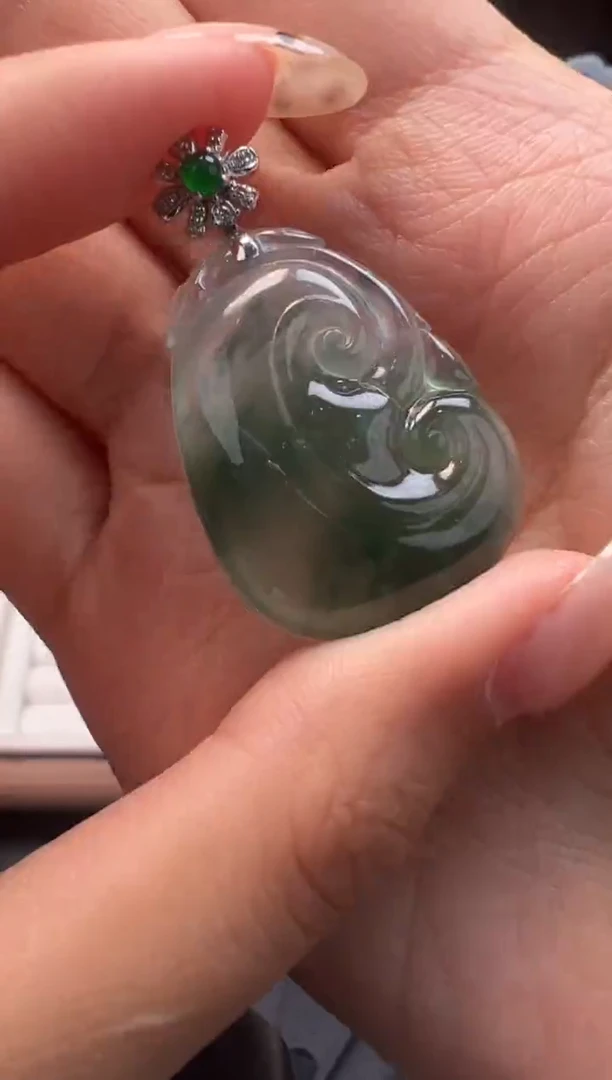 吊坠(不含链)18K金镶嵌翡翠 缅甸珠宝严选